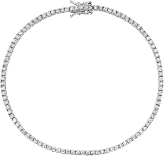 14k White Gold 0.93Ct Diamond Bracelet with 103 Diamonds