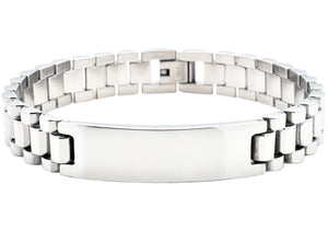 Men's Engravable Stainless Steel ID Bracelet