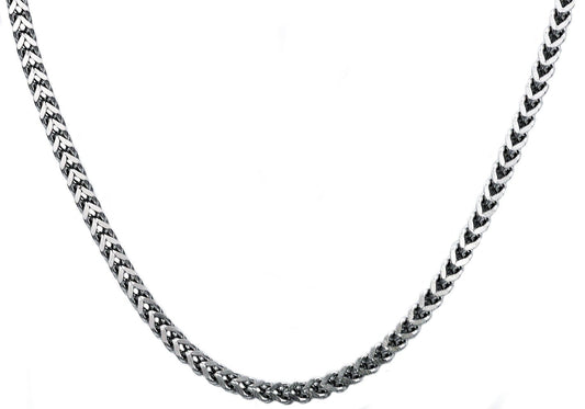 Stainless Steel Mens 4mm Franco Link Chain