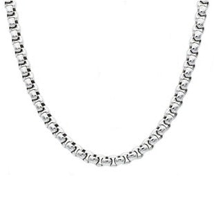 Men's Stainless Steel Round Box Link Chain 24" Necklace
