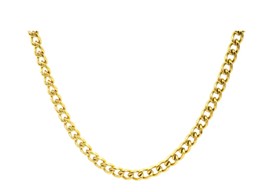 Stainless Steel Mens 5mm Gold Plated Miami Cuban Chain 24" Long