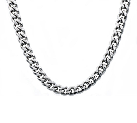 Stainless Steel Mens 5mm Miami Cuban Chain 24 Inch Long