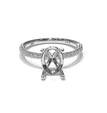 14k White Gold 0.28Ct Lab Grown Diamond Mounting