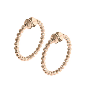 Sterling Silver Gold Plated 45mm Hoop Earring