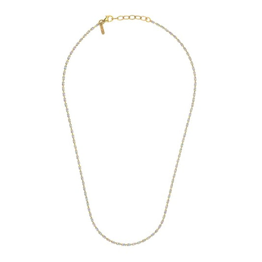 Sterling Silver Rhodium and Gold Plated, Necklace 24 Inch Long