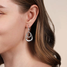 Load image into Gallery viewer, Sterling Silver 0.13Ct White Sapphire Bujukan Drop Earrings
