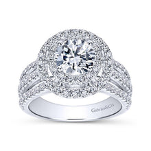 Load image into Gallery viewer, Gabriel 14k White Gold Ctr 1.02 SI1 I GIA, Mounting 0.91 Ct Diamond Ring
