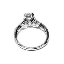 Load image into Gallery viewer, Gabriel 14k White Gold Center Diamond Cushion 1.02 Ct F SI1 GIA, Side diamond 0.39 Ct
