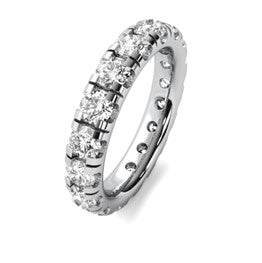 Platinum 2.00Ct Diamond Eternity Band with 20 Diamonds, size 6.5