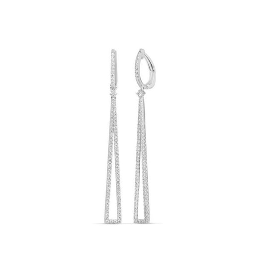18k White Gold 1.38ct Diamond Dangle Earring