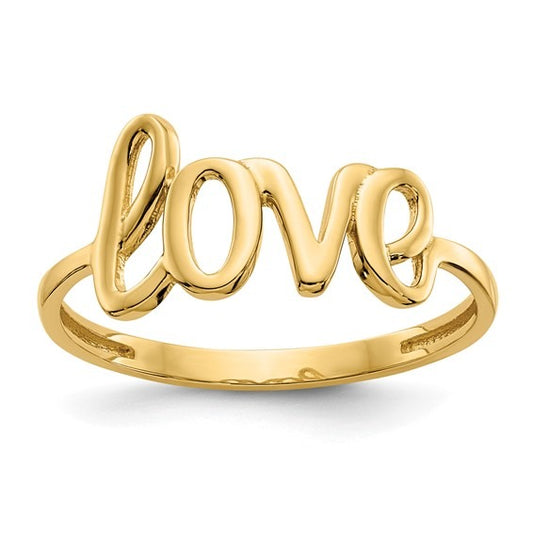 14k Yellow Gold Love Ring