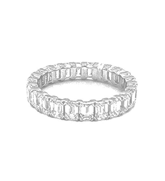 14k White Gold 2.27Ct FG SI Lab Grown Diamond Band with 25 Diamonds, Size 6.0