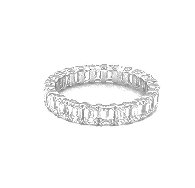 14k White Gold 2.27Ct FG SI Lab Grown Diamond Band with 25 Diamonds, Size 6.0