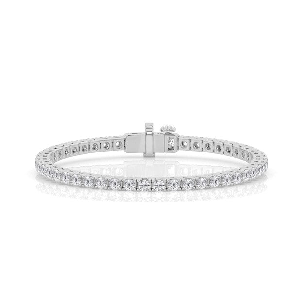 14K White Gold 3.10Ct Lab Grown 67 Diamond Bracelet