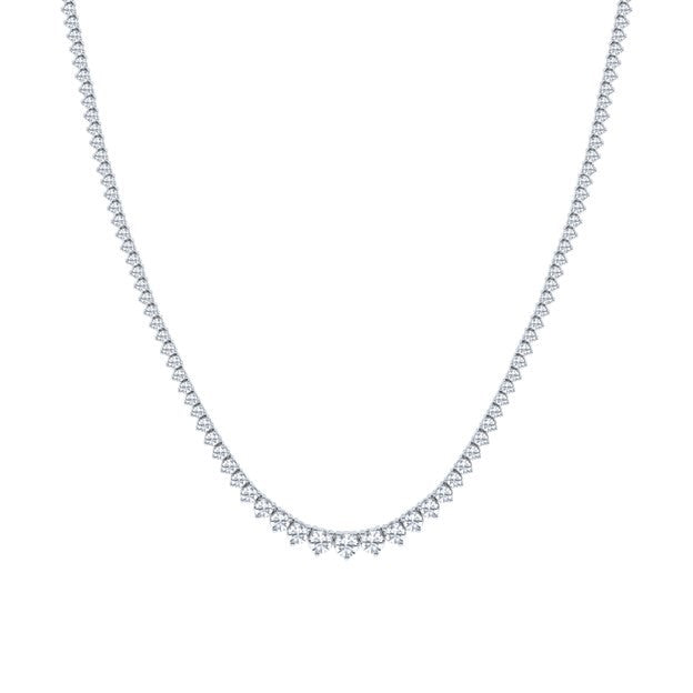 14k White Gold 8.01Ct Lab Grown 183 Diamond Necklace