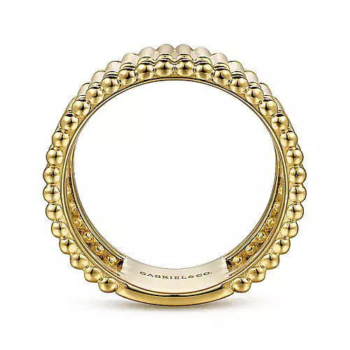 14K Yellow Gold Bujukan Wide Band Ring