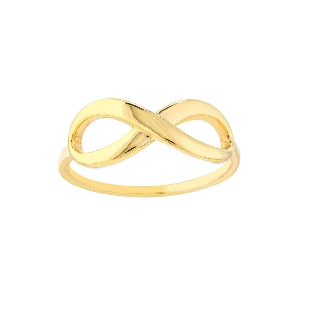 14k Yellow Gold Infinity Ring, Size 6.0