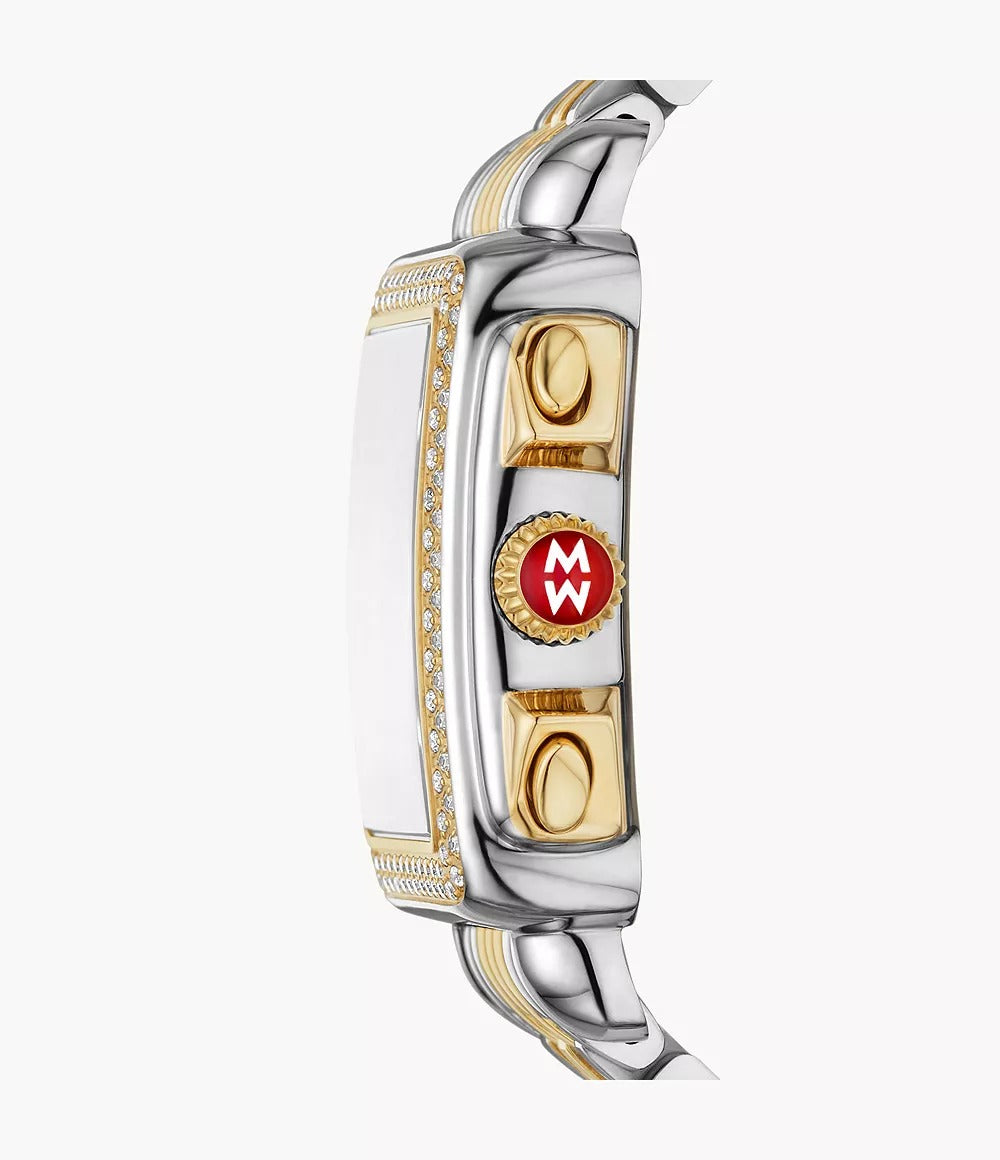 Michele Deco Two-Tone 18K Gold-Plated Diamond Watch