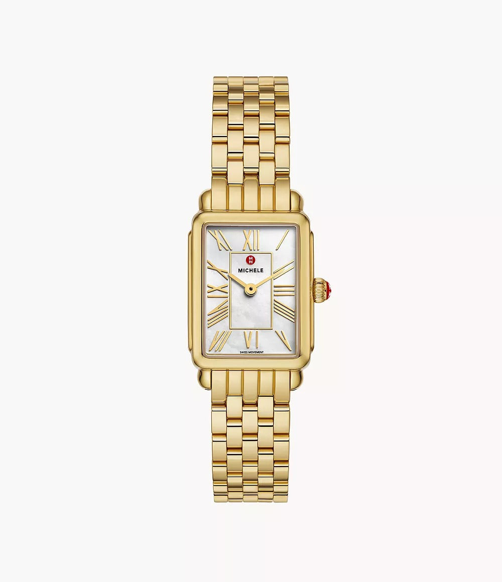 Michele Deco Park 18K Gold-Plated Watch