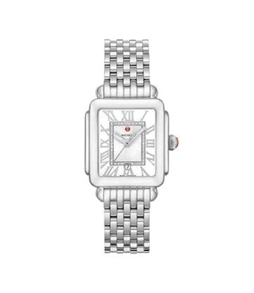 Michele Deco Madison Mid Stainless Steel Diamond Dial Watch