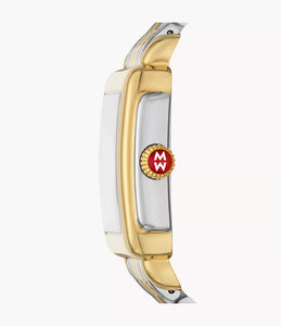 Michele Deco Madison Mid Two-Tone 18K Gold-Plated Diamond Watch