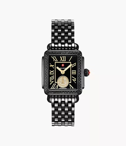 Michele Deco Diamond Mid Noir Watch