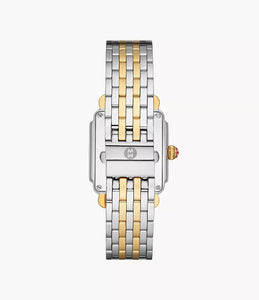 Michele Deco Mid Two-Tone 18K Gold-Plated 0.49Ct Diamond Watch