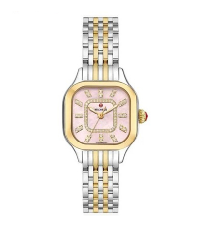 Michele Meggy 18k Gold Plated MOP Diamond Dial