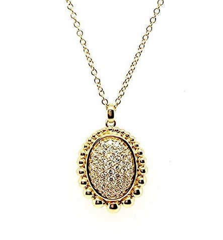 Gabriel 14k Yellow Gold 0.36 Ct Diamond Drop Necklace