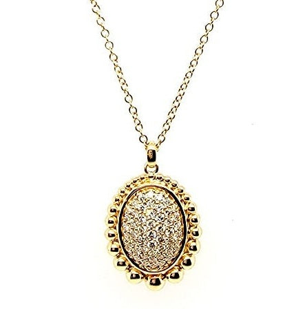 Gabriel 14k Yellow Gold 0.36 Ct Diamond Drop Necklace