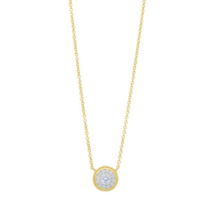 Freida Rothman Gold Plated Nautical Button Necklace