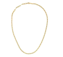 Load image into Gallery viewer, 14K Gold 3.3mm Paperclip Chain with Lobster Lock, Available in Yellow
