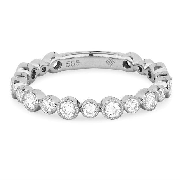 14k White Gold 0.55Ct Diamond Band