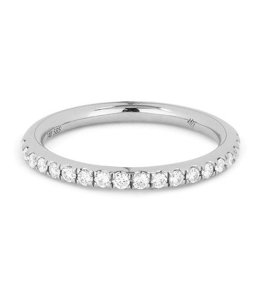 14K White Gold .28Ct Diamond Wedding Band