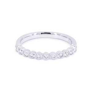 14k White Gold 0.18Ct Diamond Band