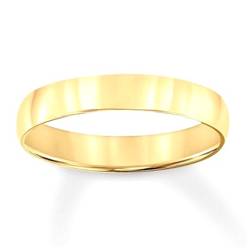 14k Yellow Gold 5.0 MM, Size 6.0 Highly Polished Band