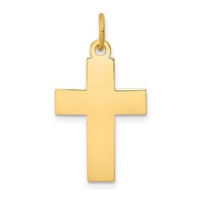 14k Yellow Gold 29.0 X 15.0 MM Polished Cross Charm