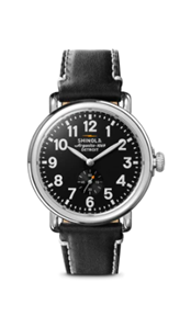 Shinola 41MM Runwell with Black Leather Strap