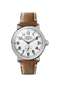 Shinola 41MM Runwell, Sub Second Hand, Tan Leather Strap