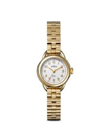 Shinola 25MM Runabout, Light Silver Dial, Gold Tone Watch