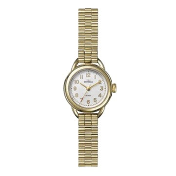 Shinola 25MM Runabout, Light Silver Dial, Gold Tone Watch