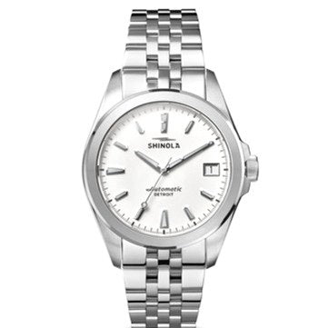 Shinola 36MM Circadian Monster, Alabaster Dial, Steel Bracelet