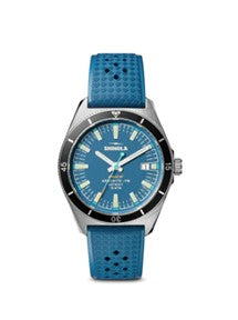 Shinola 40MM Duck, Blue Dial, Blue Rubber Strap
