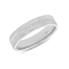 Load image into Gallery viewer, 14k White Gold 0.08 Carat Diamond Band.
