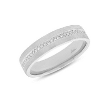 Load image into Gallery viewer, 14k White Gold 0.08 Carat Diamond Band.
