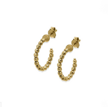 Load image into Gallery viewer, Sterling Silver 15MM Hoop Earring, available in Rhodium Plate and Gold Plated
