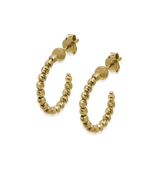 Sterling Silver 25MM Hoop Earring, available in Rhodium Plate and Gold Plate