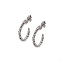 Load image into Gallery viewer, Sterling Silver 15MM Hoop Earring, available in Rhodium Plate and Gold Plated
