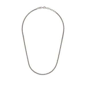 Sterling Silver Rhodium Plated Beaded 16 Inch Necklace