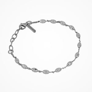 Sterling Silver Bracelet 7.25 Inch Long, available Gold Plated and Rhodium Plated